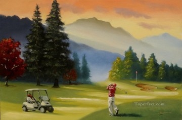 Sport Painting - golf course 06 impressionist